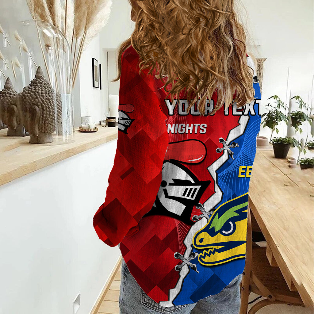 Personalised Eels and Knights Rugby Women Casual Shirt 2023 Sporty Version - Vibe Hoodie Shop