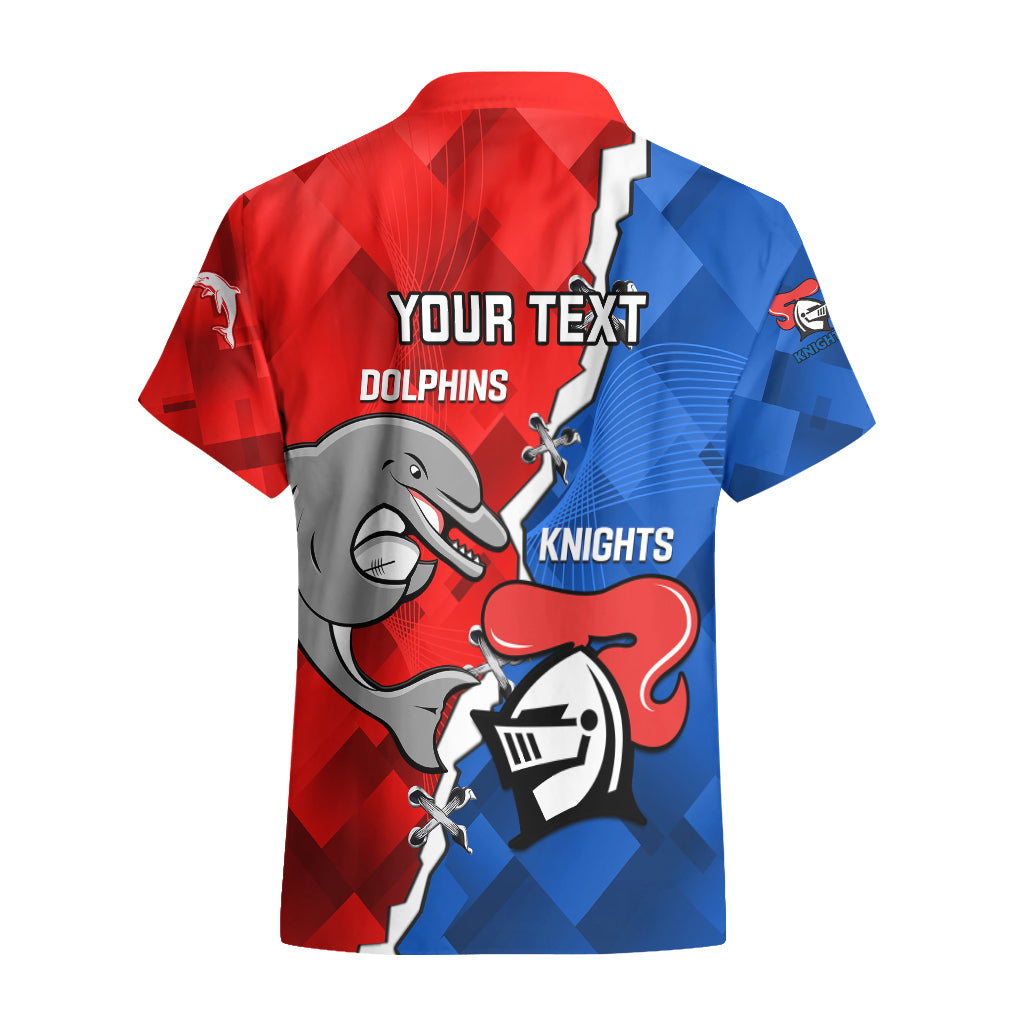 Personalised Dolphins and Knights Rugby Hawaiian Shirt 2023 Sporty Version - Vibe Hoodie Shop