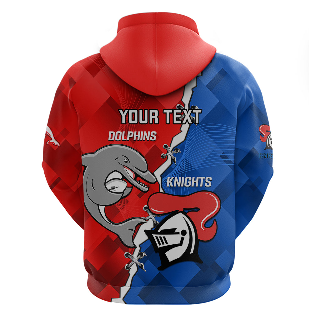 Personalised Dolphins and Knights Rugby Hoodie 2023 Sporty Version - Vibe Hoodie Shop