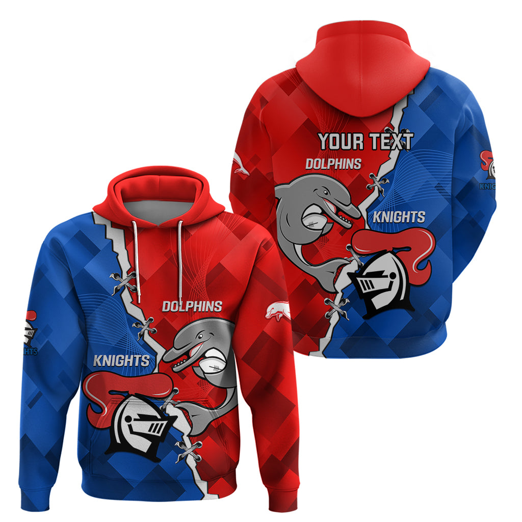 Personalised Dolphins and Knights Rugby Hoodie 2023 Sporty Version - Vibe Hoodie Shop