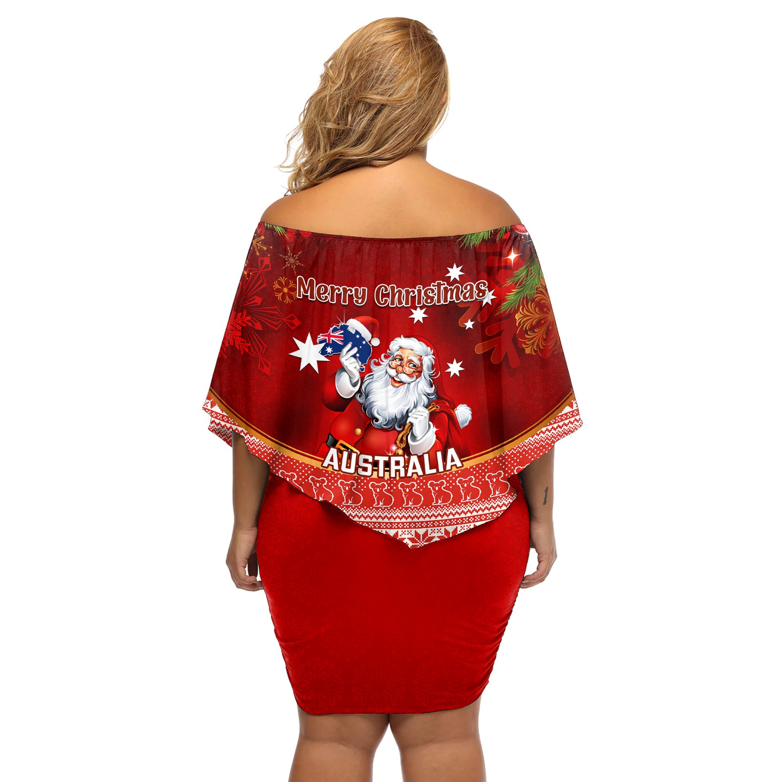 australia-christmas-off-shoulder-short-dress-xmas-in-july-happy-santa-claus-with-map-red-style