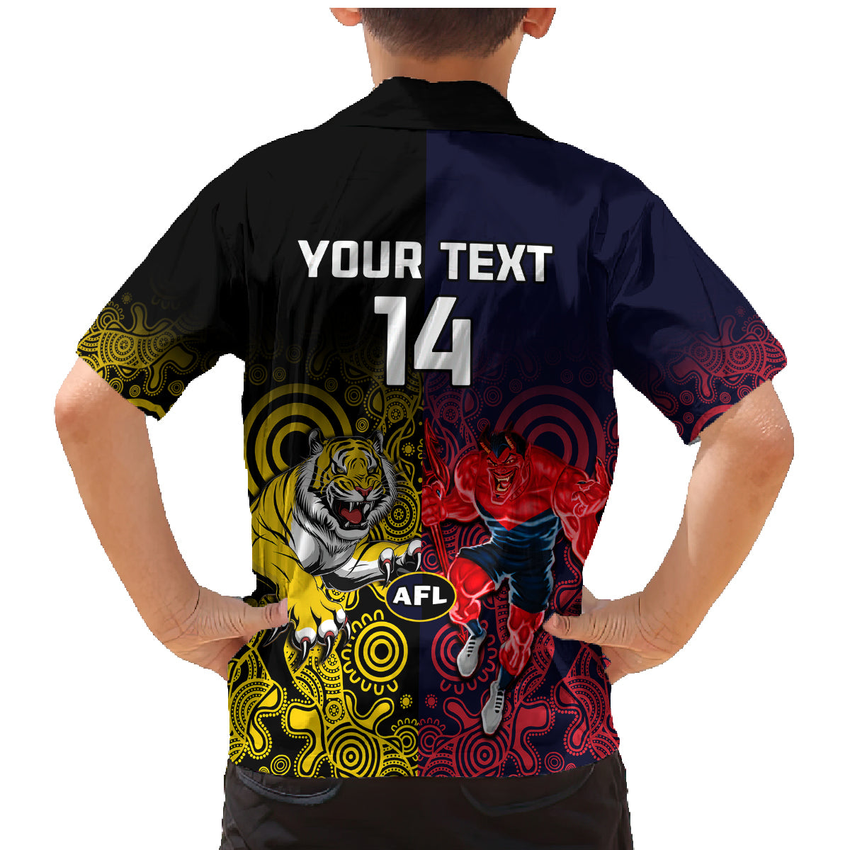 custom-demons-and-tigers-football-family-matching-mermaid-dress-and-hawaiian-shirt-2023-together-indigenous-art