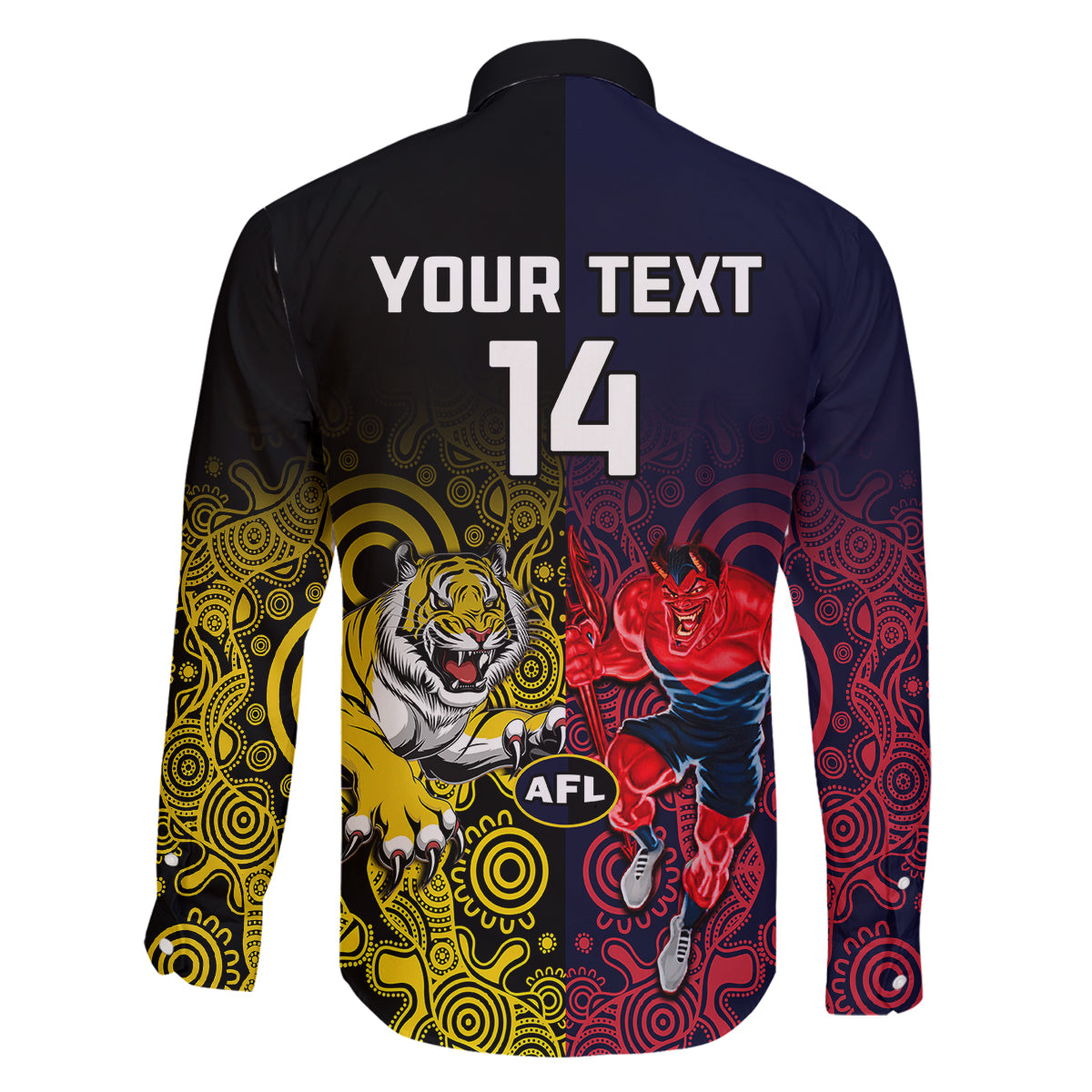 custom-demons-and-tigers-football-family-matching-off-shoulder-short-dress-and-hawaiian-shirt-2023-together-indigenous-art