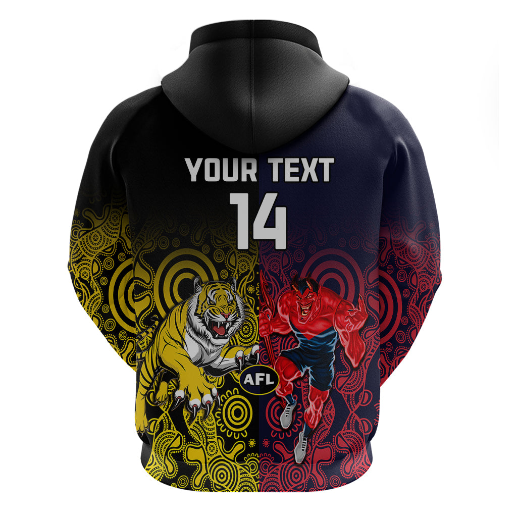 Custom Demons And Tigers Football Hoodie 2023 Together Indigenous Art - Vibe Hoodie Shop