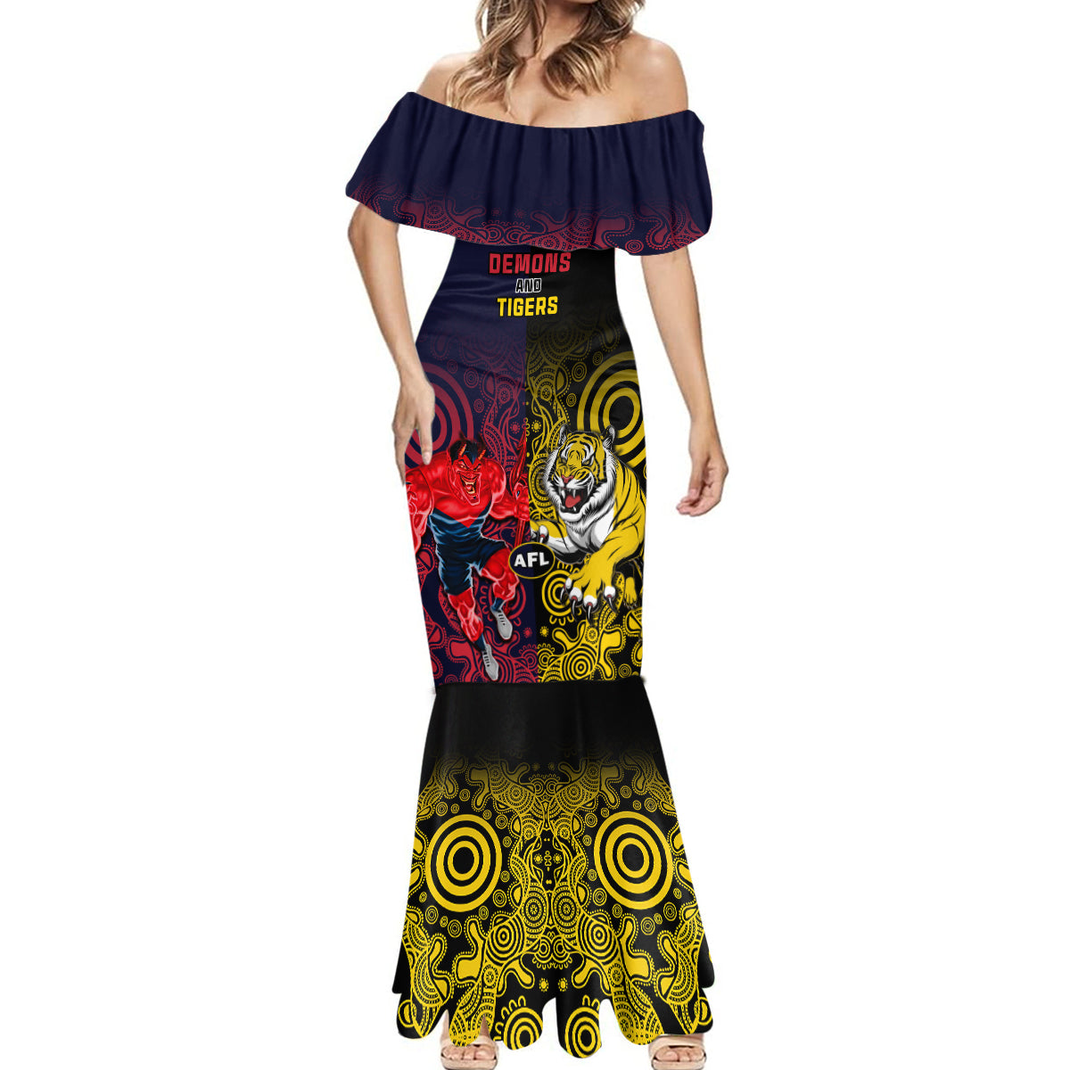 custom-demons-and-tigers-football-mermaid-dress-2023-together-indigenous-art