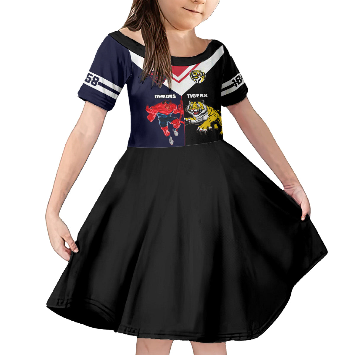 custom-demons-and-tigers-football-family-matching-off-shoulder-long-sleeve-dress-and-hawaiian-shirt-2023-together-sporty-version