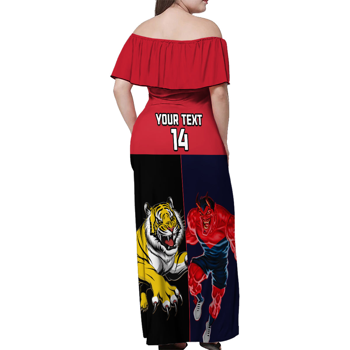 custom-demons-and-tigers-football-family-matching-off-shoulder-maxi-dress-and-hawaiian-shirt-2023-together-sporty-version