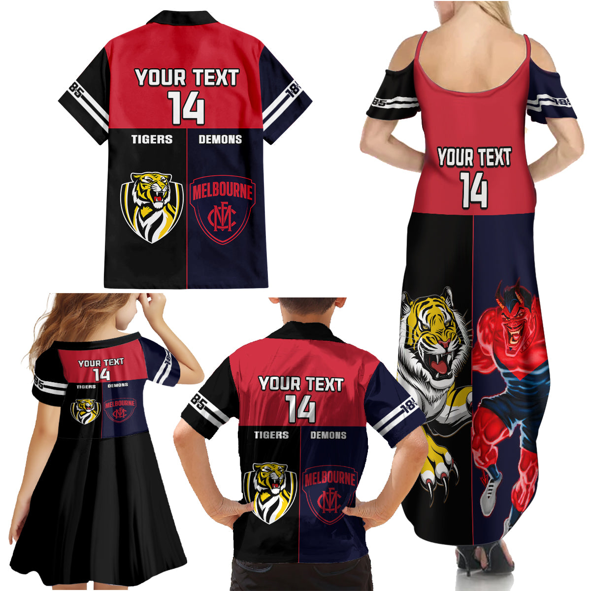 custom-demons-and-tigers-football-family-matching-summer-maxi-dress-and-hawaiian-shirt-2023-together-sporty-version