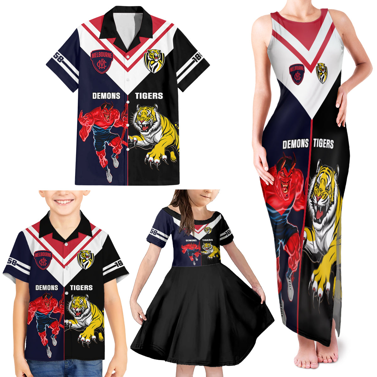 custom-demons-and-tigers-football-family-matching-tank-maxi-dress-and-hawaiian-shirt-2023-together-sporty-version