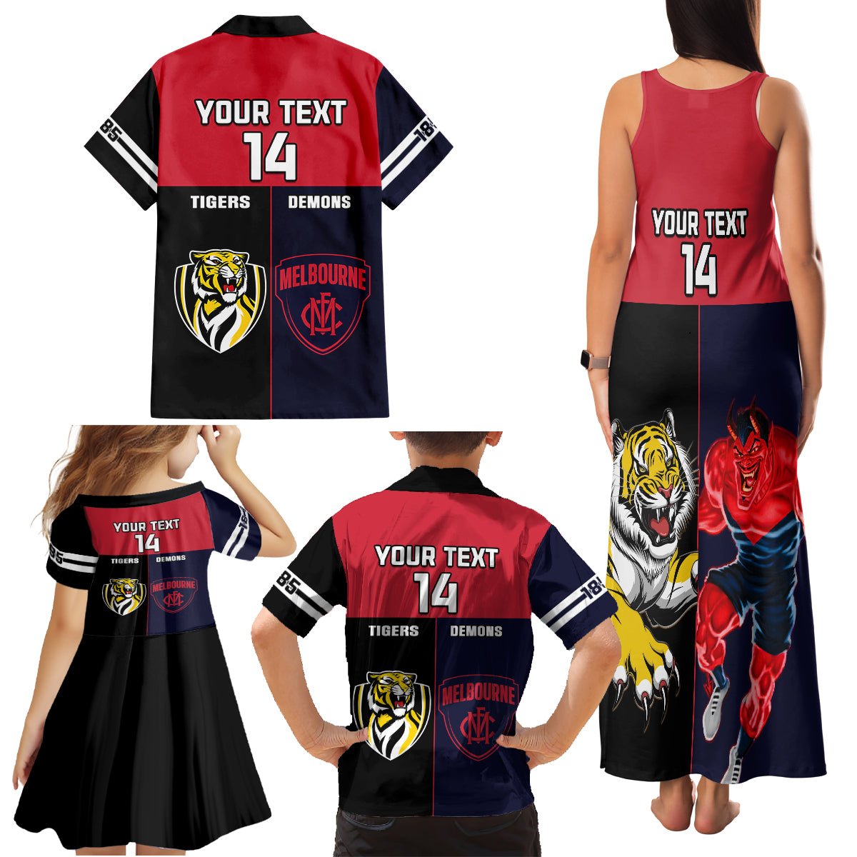 custom-demons-and-tigers-football-family-matching-tank-maxi-dress-and-hawaiian-shirt-2023-together-sporty-version