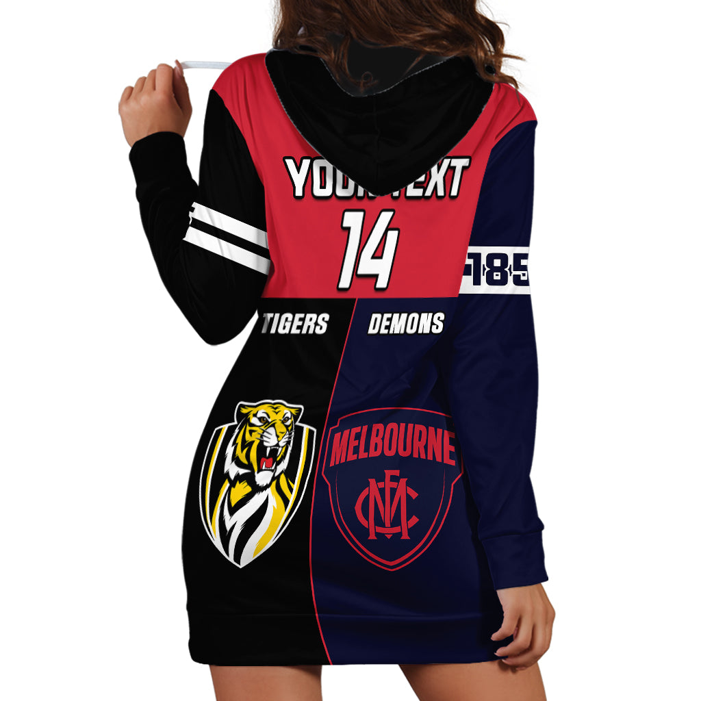 Custom Demons And Tigers Football Hoodie Dress 2023 Together Sporty Version - Vibe Hoodie Shop