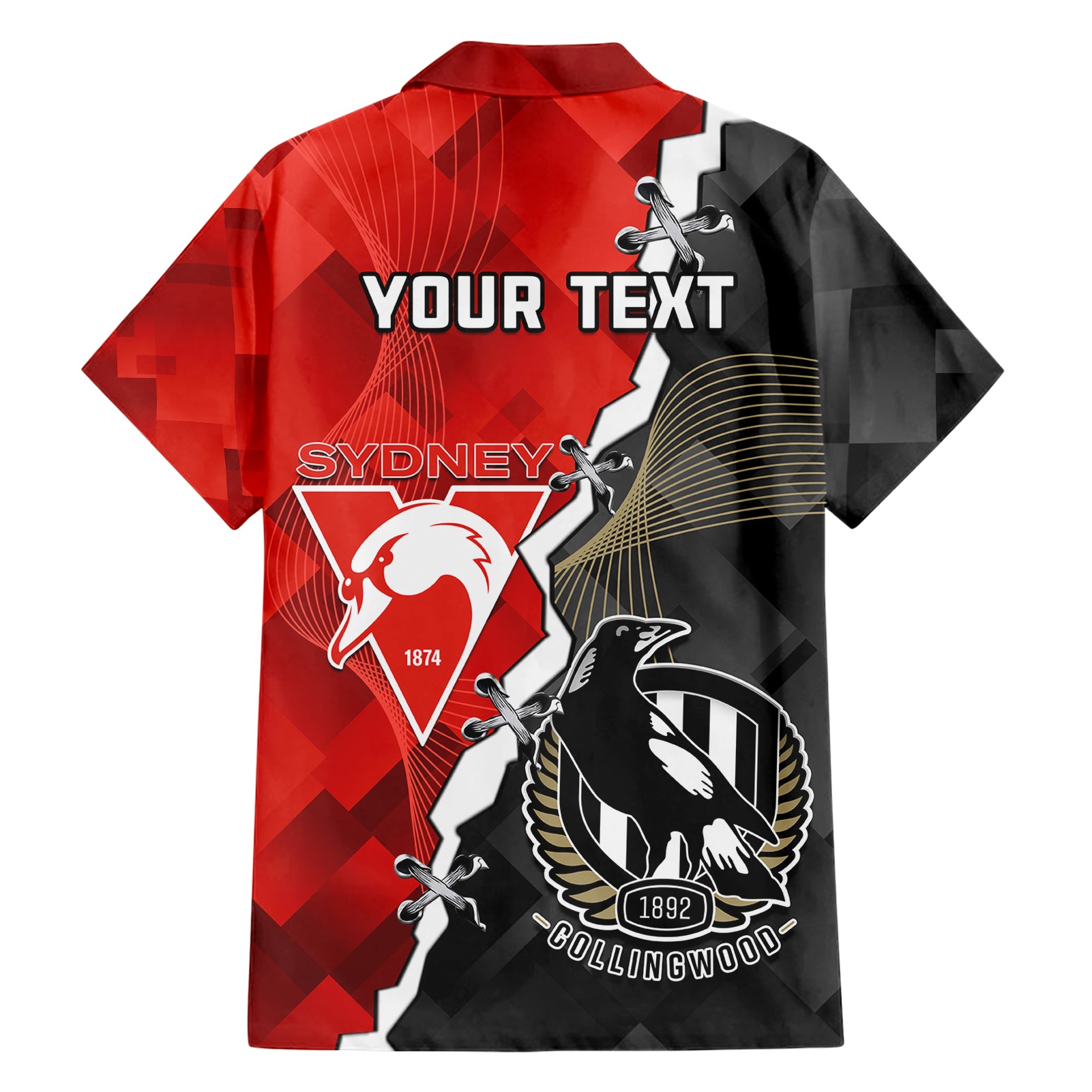 Personalised Collingwood And Swans Football Hawaiian Shirt 2023 Together Sporty Style - Vibe Hoodie Shop