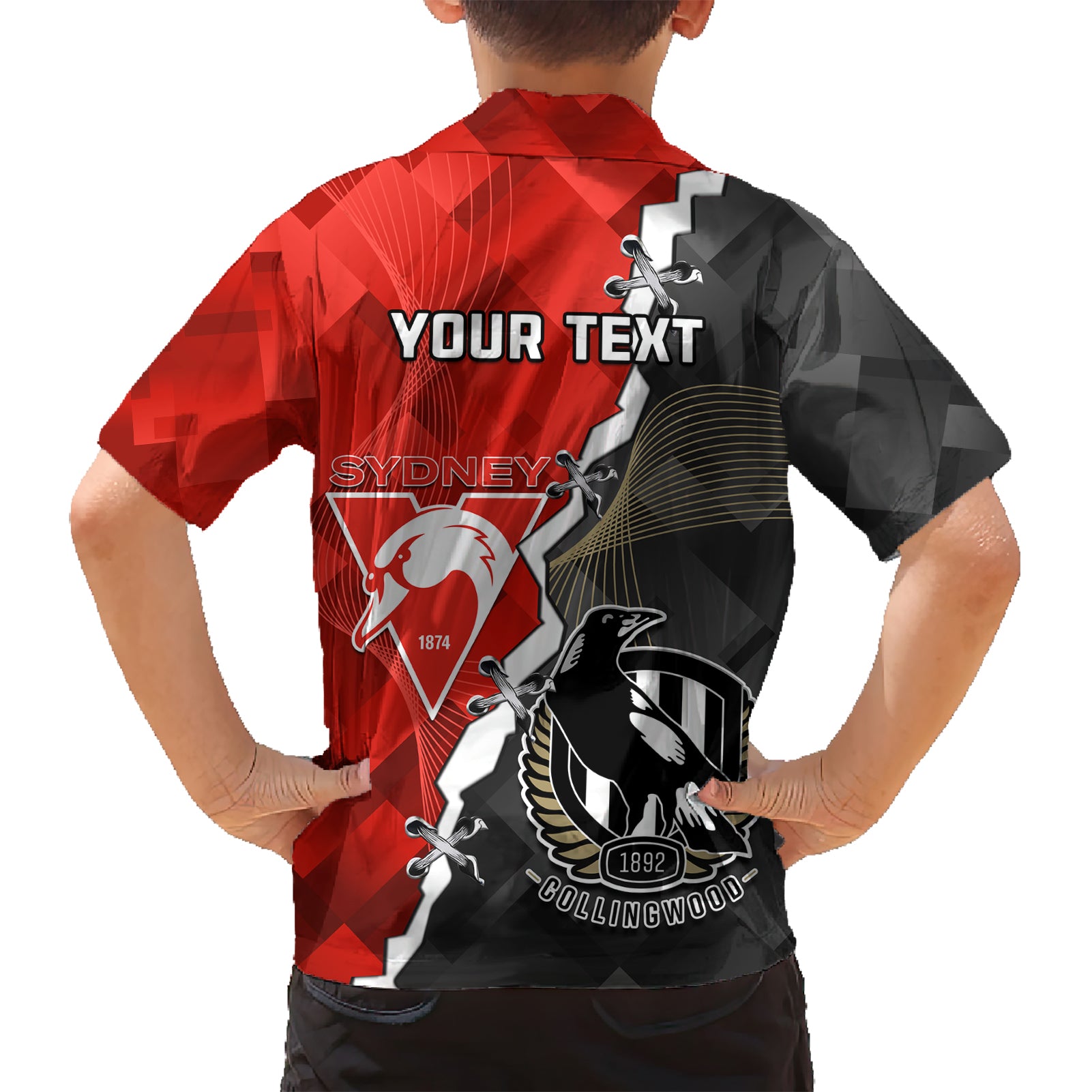 Personalised Collingwood And Swans Football Hawaiian Shirt 2023 Together Sporty Style - Vibe Hoodie Shop