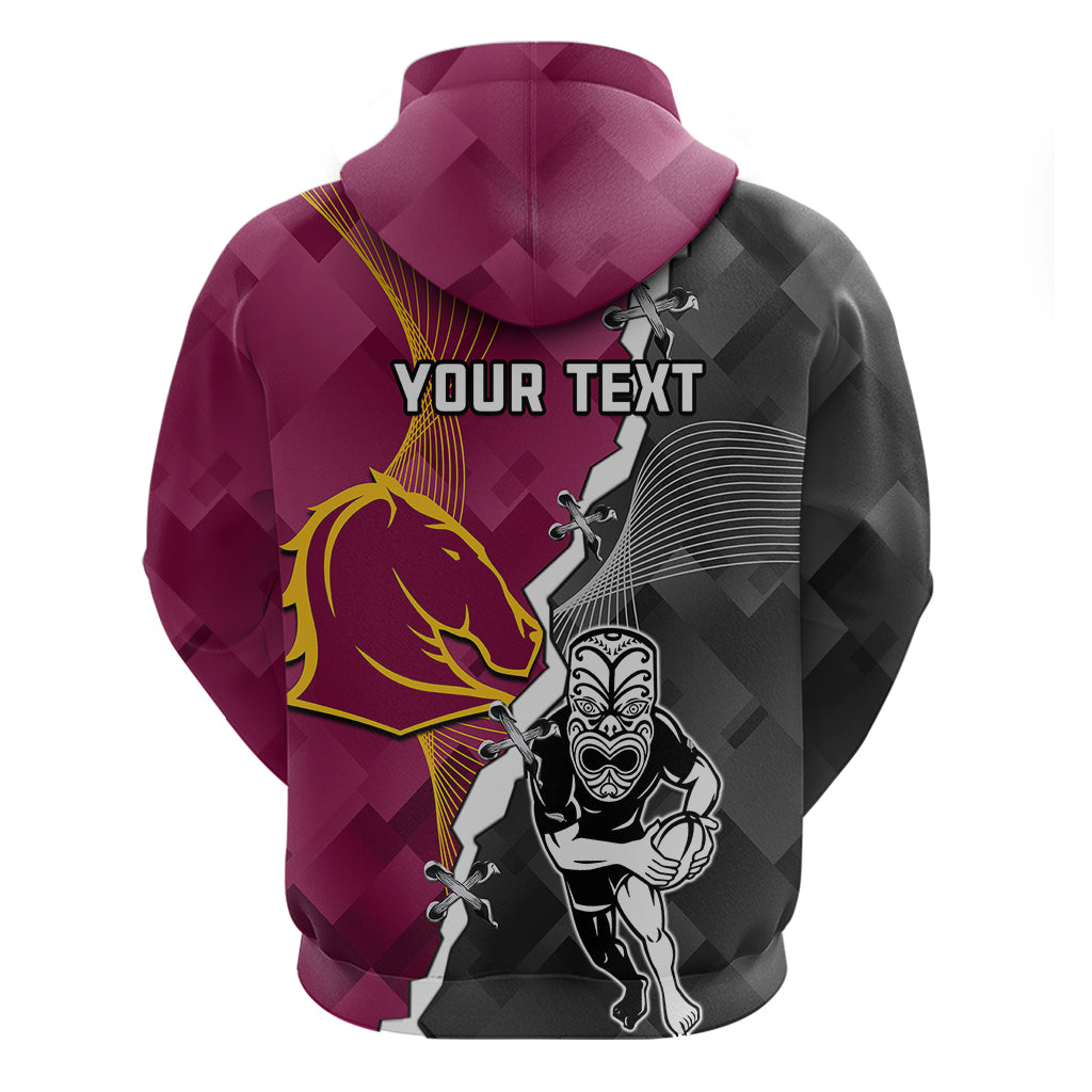 Personalised Warriors And Broncos Rugby Hoodie 2023 Together Sporty Style - Vibe Hoodie Shop