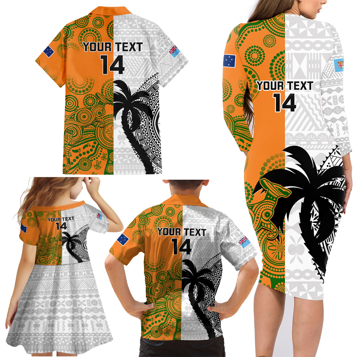 custom-fiji-and-australia-rugby-family-matching-long-sleeve-bodycon-dress-and-hawaiian-shirt-2023-world-cup-aboriginal-mix-tapa-pattern