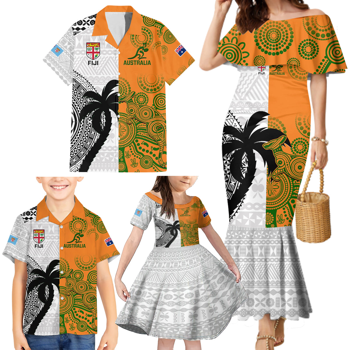 custom-fiji-and-australia-rugby-family-matching-mermaid-dress-and-hawaiian-shirt-2023-world-cup-aboriginal-mix-tapa-pattern