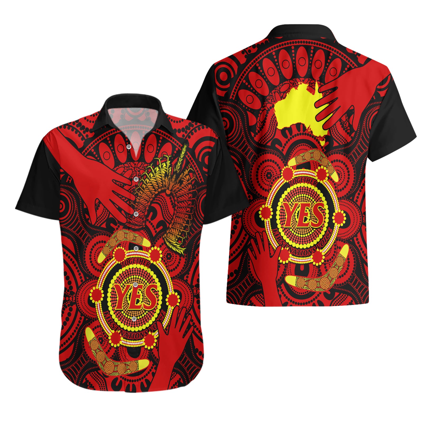 Australia Walk For Yes Hawaiian Shirt Say Yes To Australian Indigenous Voice - Vibe Hoodie Shop