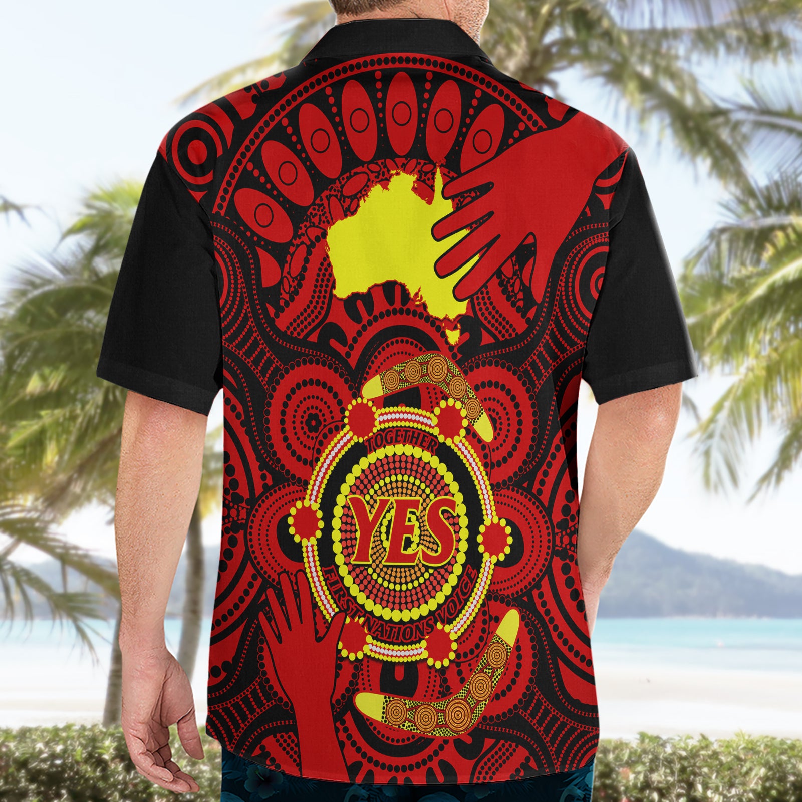 Australia Walk For Yes Hawaiian Shirt Say Yes To Australian Indigenous Voice - Vibe Hoodie Shop