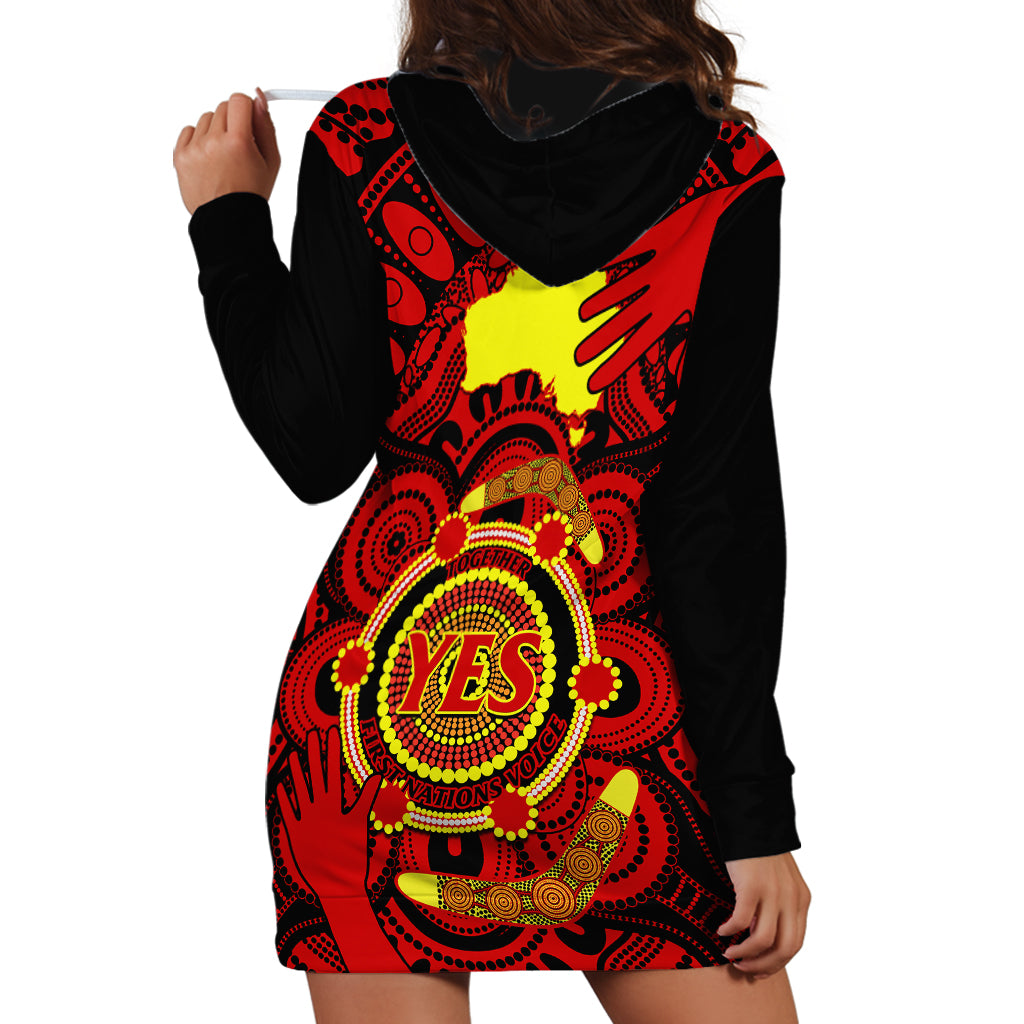 Australia Walk For Yes Hoodie Dress Say Yes To Australian Indigenous Voice - Vibe Hoodie Shop