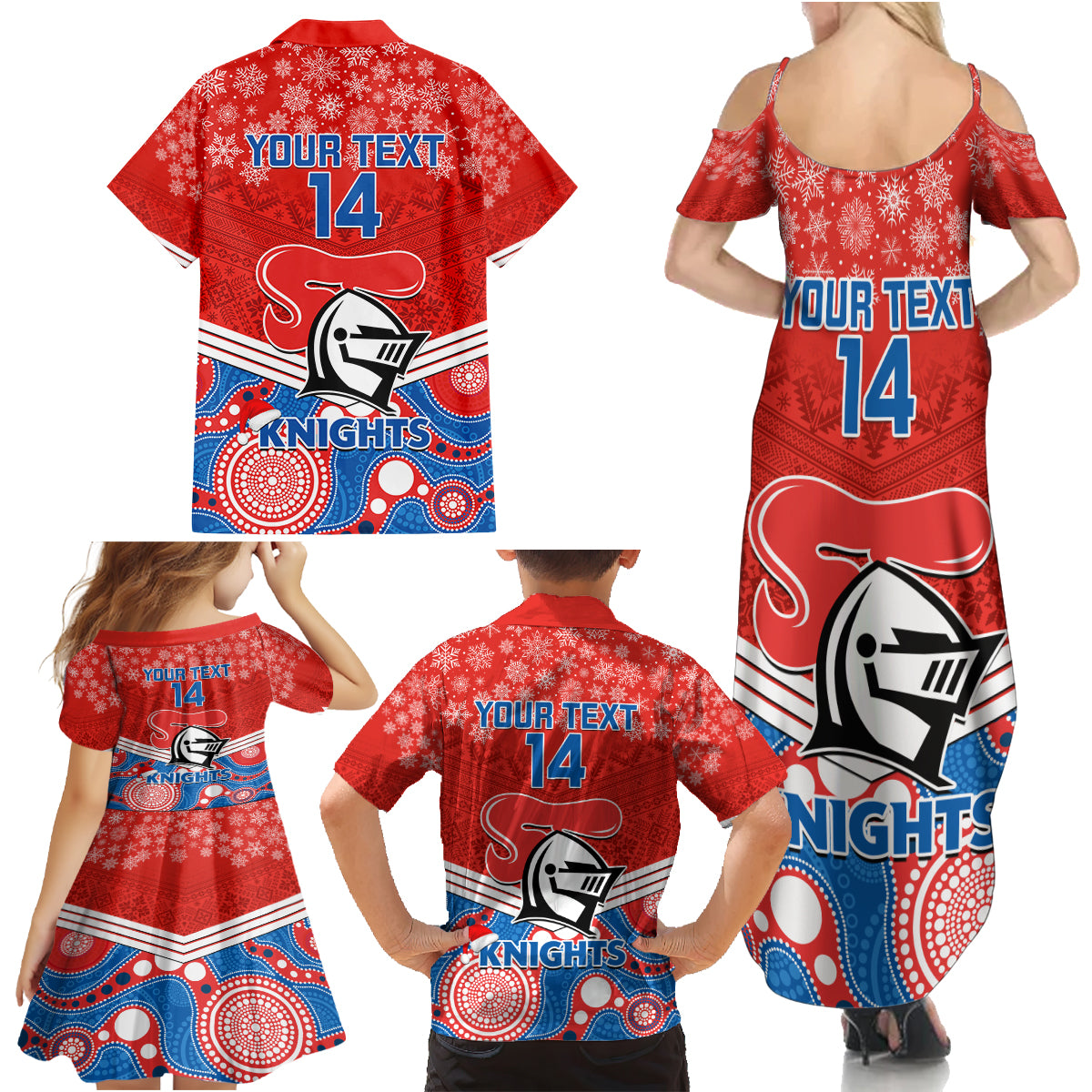 custom-knights-rugby-christmas-family-matching-summer-maxi-dress-and-hawaiian-shirt-merry-xmas-2023-mix-aboriginal-art