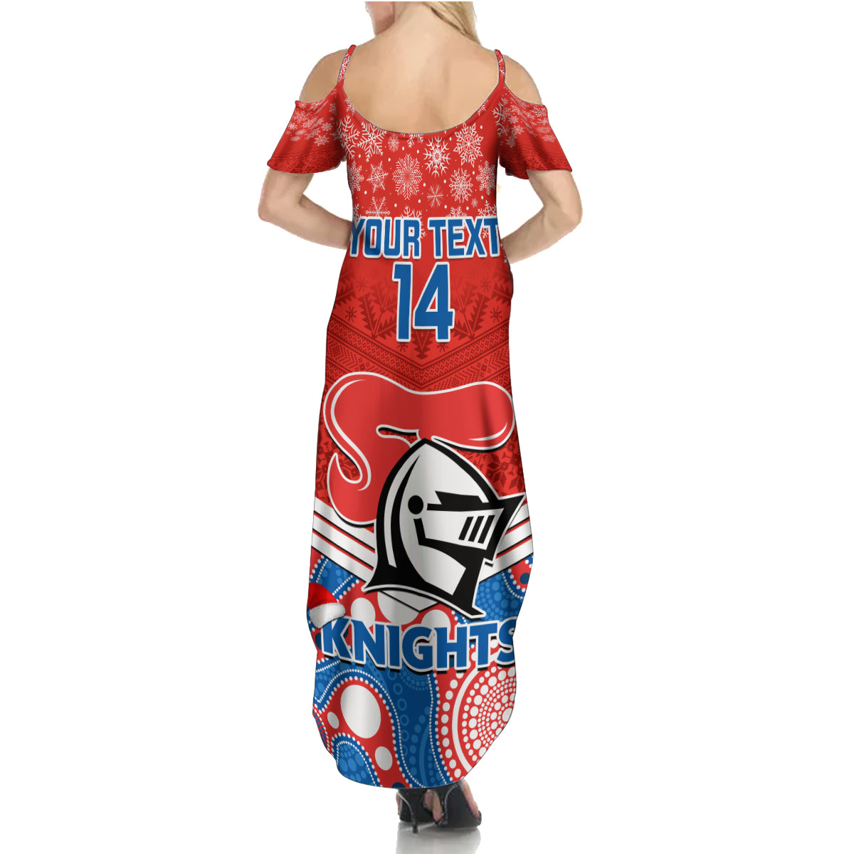 custom-knights-rugby-christmas-family-matching-summer-maxi-dress-and-hawaiian-shirt-merry-xmas-2023-mix-aboriginal-art