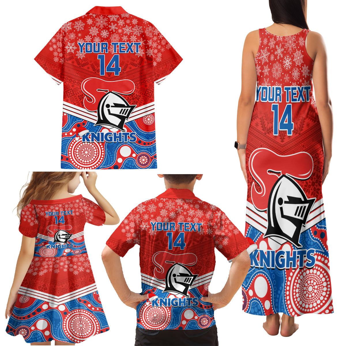 custom-knights-rugby-christmas-family-matching-tank-maxi-dress-and-hawaiian-shirt-merry-xmas-2023-mix-aboriginal-art