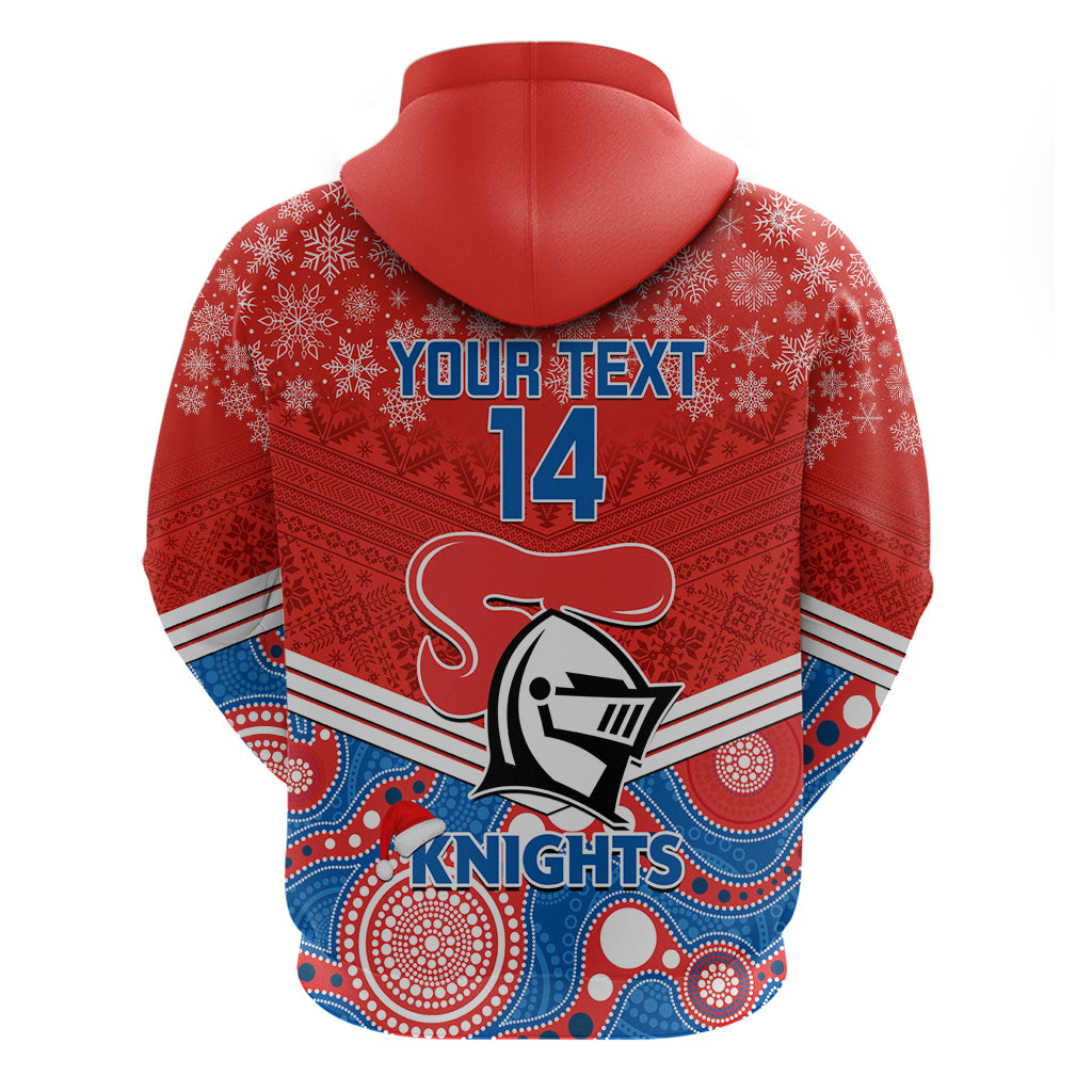 Custom Knights Rugby Christmas Hoodie Merry Xmas 2023 Mix Aboriginal Art - Vibe Hoodie Shop