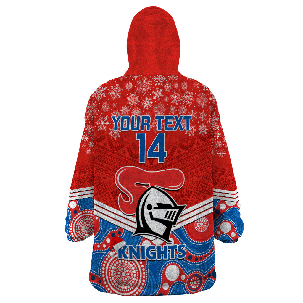 Custom Knights Rugby Christmas Wearable Blanket Hoodie Merry Xmas 2023 Mix Aboriginal Art - Vibe Hoodie Shop