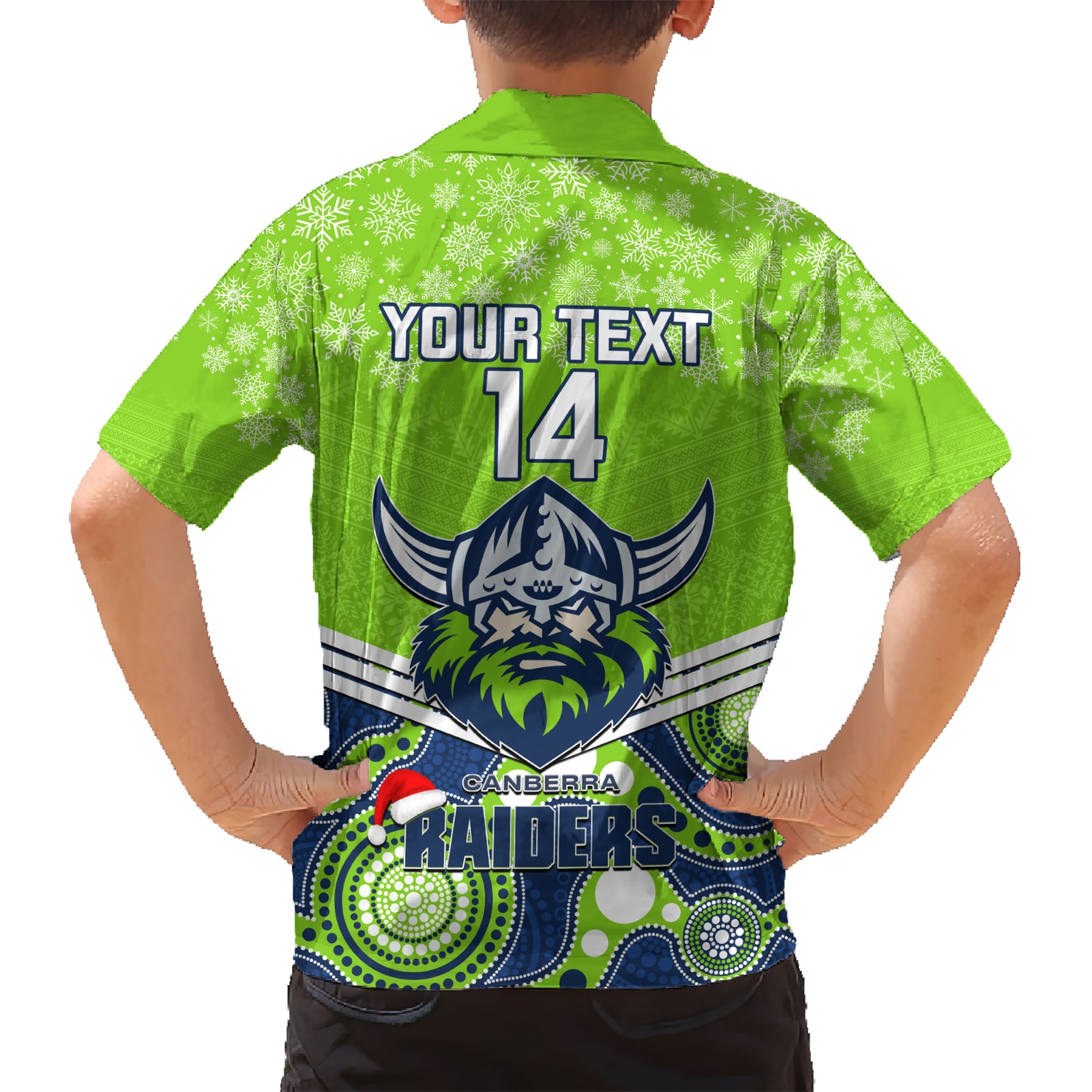 Custom Raiders Rugby Christmas Hawaiian Shirt Merry Xmas 2023 Mix Aboriginal Art - Vibe Hoodie Shop