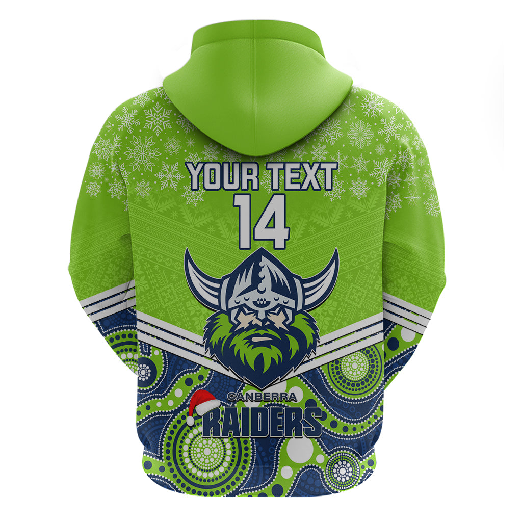 Custom Raiders Rugby Christmas Hoodie Merry Xmas 2023 Mix Aboriginal Art - Vibe Hoodie Shop