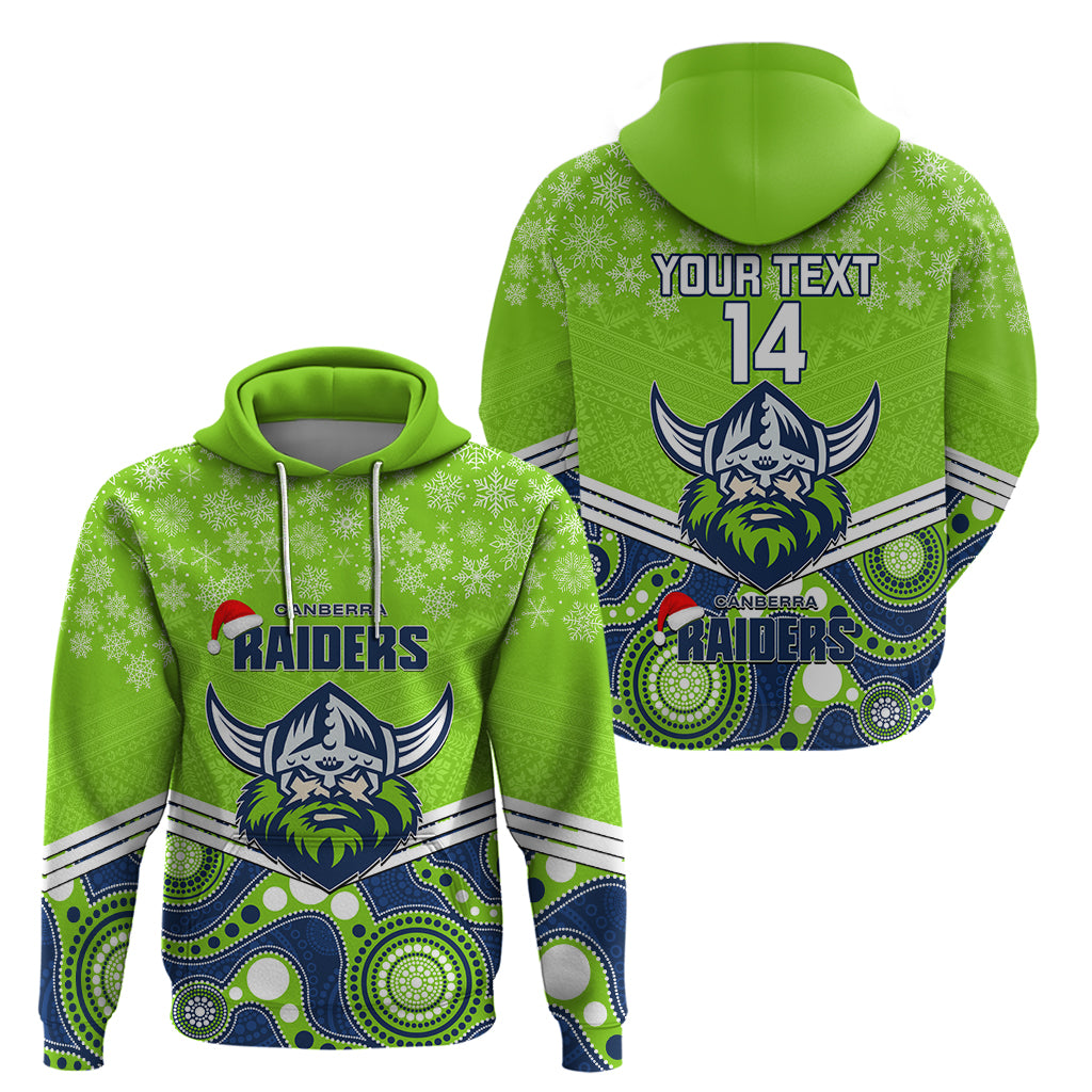 Custom Raiders Rugby Christmas Hoodie Merry Xmas 2023 Mix Aboriginal Art - Vibe Hoodie Shop