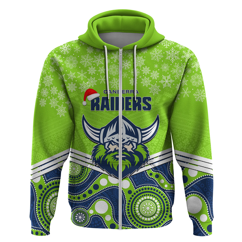 Custom Raiders Rugby Christmas Hoodie Merry Xmas 2023 Mix Aboriginal Art - Vibe Hoodie Shop