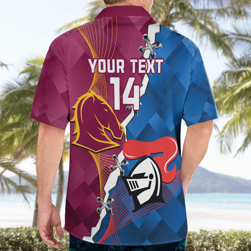 Custom Broncos And Knights Rugby Hawaiian Shirt Dynamic Version - Vibe Hoodie Shop