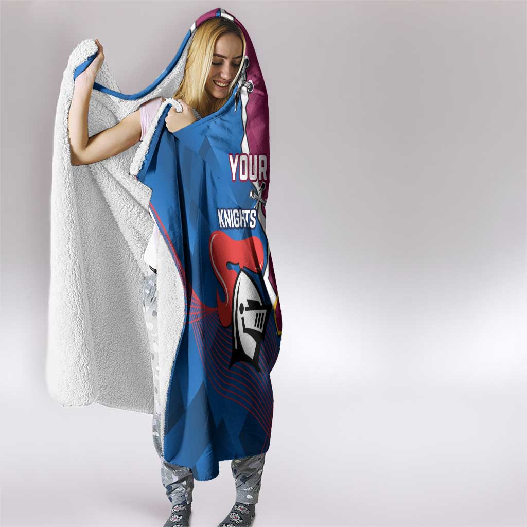 Custom Broncos And Knights Rugby Hooded Blanket Dynamic Version