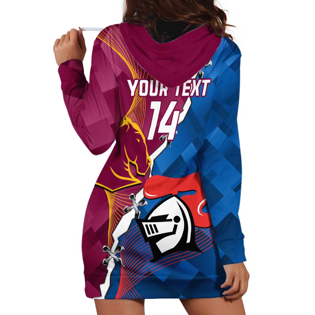 Custom Broncos And Knights Rugby Hoodie Dress Dynamic Version - Vibe Hoodie Shop