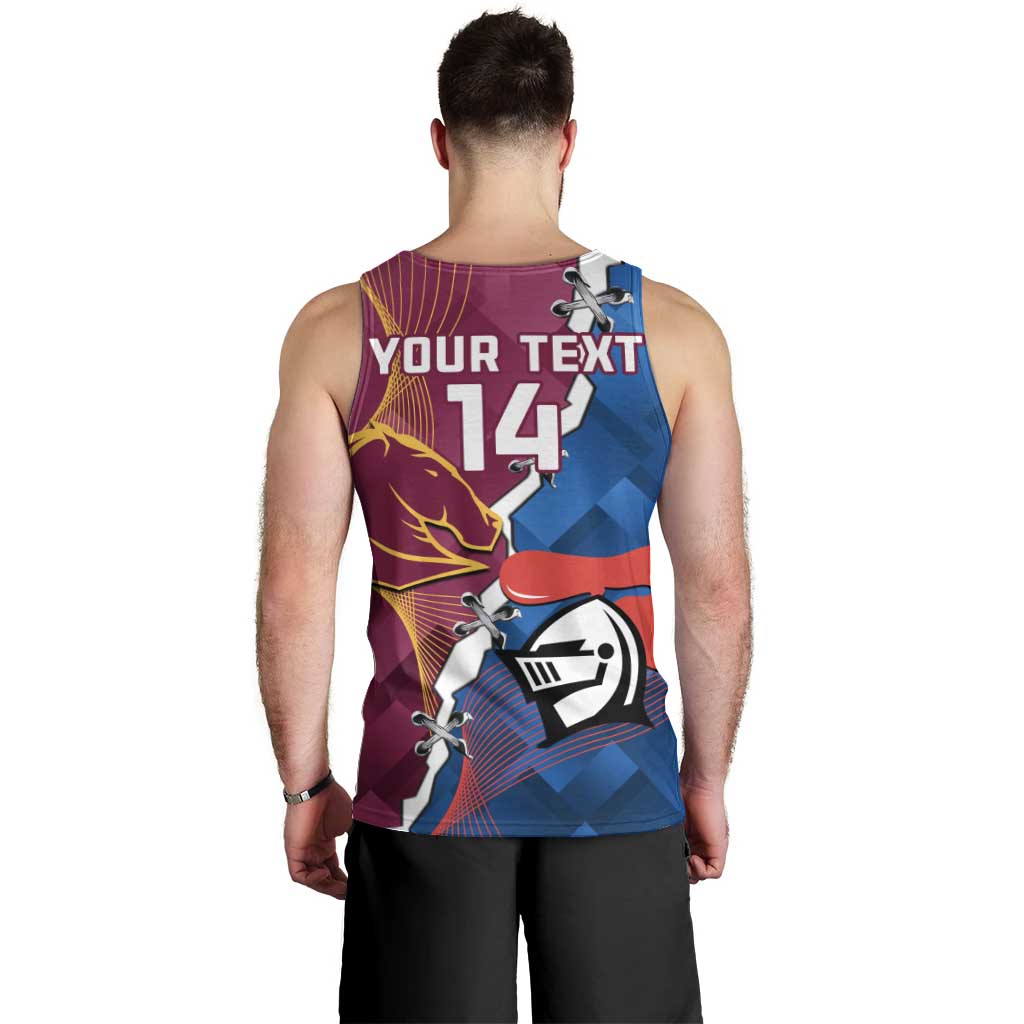 Custom Broncos And Knights Rugby Men Tank Top Dynamic Version - Vibe Hoodie Shop