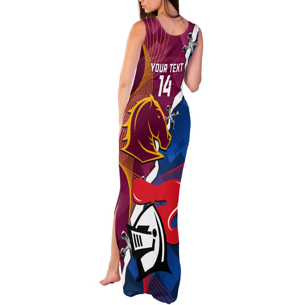 Custom Broncos And Knights Rugby Tank Maxi Dress Dynamic Version