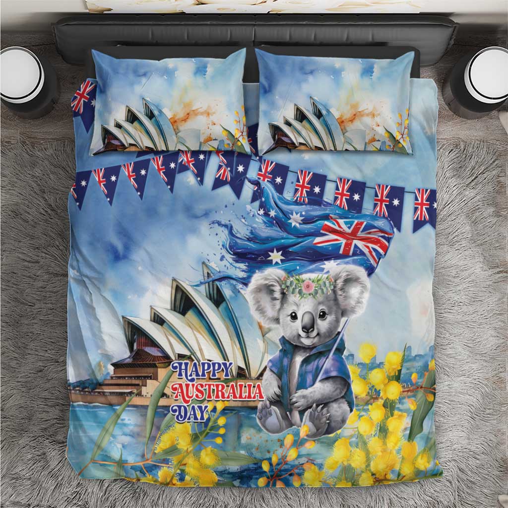 Koala Australia Day Bedding Set Proud Aussie Sydney Opera House - Vibe Hoodie Shop