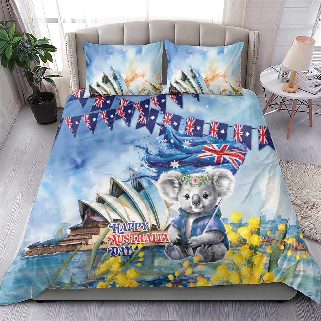 Koala Australia Day Bedding Set Proud Aussie Sydney Opera House - Vibe Hoodie Shop