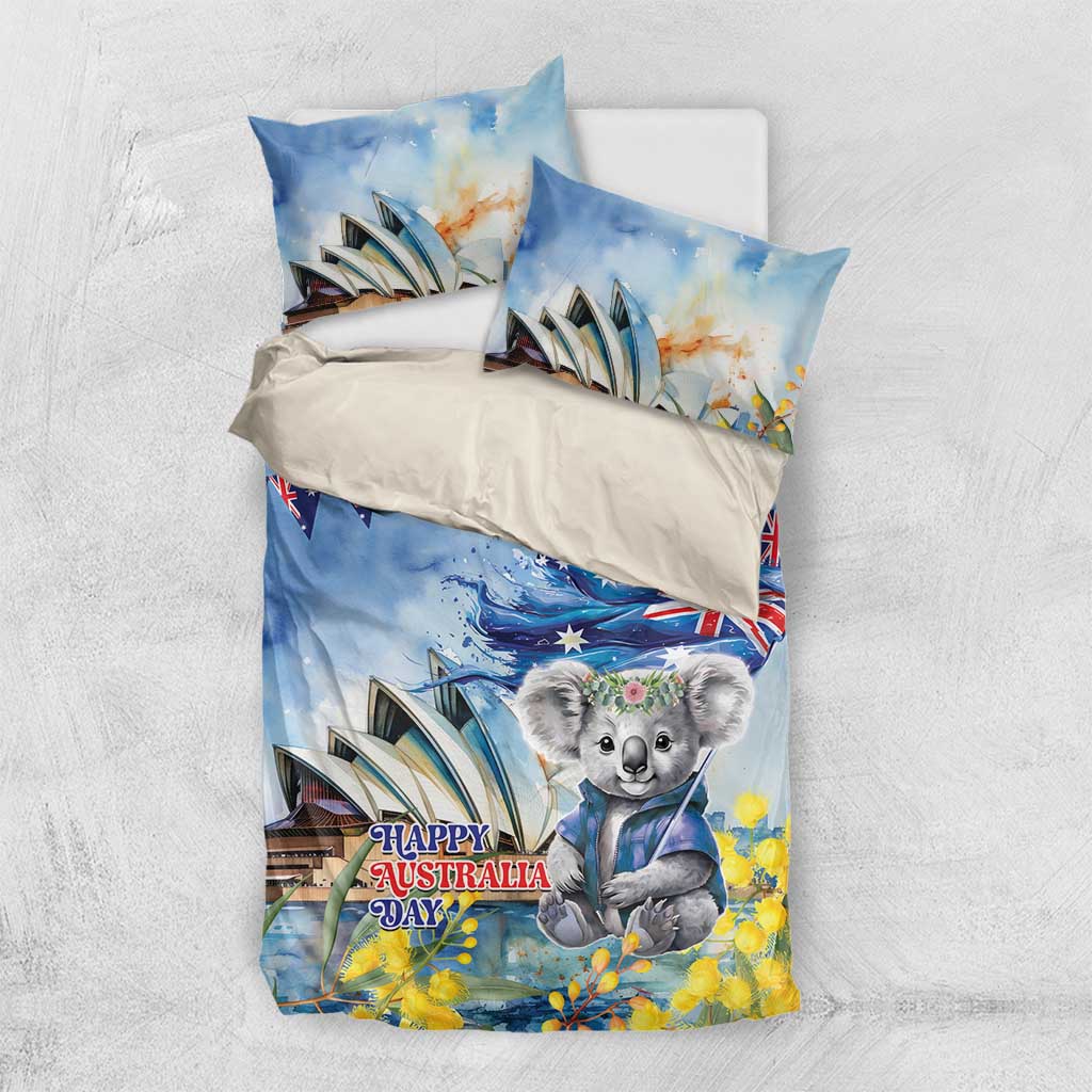 Koala Australia Day Bedding Set Proud Aussie Sydney Opera House - Vibe Hoodie Shop