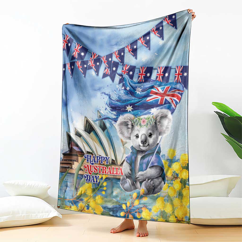 Koala Australia Day Blanket Proud Aussie Sydney Opera House - Vibe Hoodie Shop