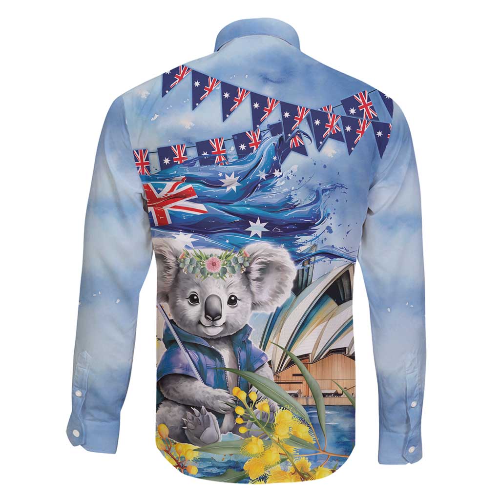 Koala Australia Day Family Matching Long Sleeve Bodycon Dress and Hawaiian Shirt Proud Aussie Sydney Opera House