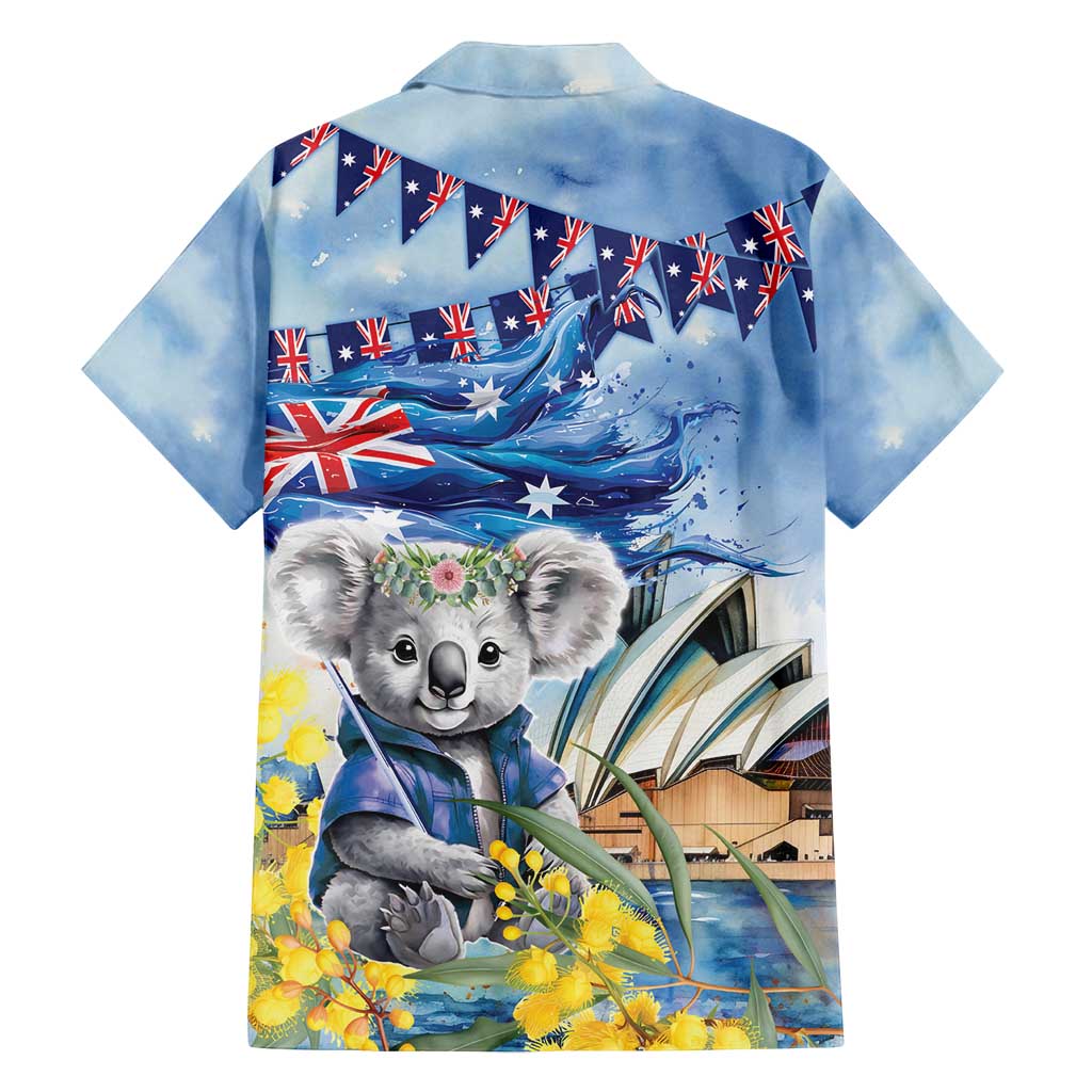 Koala Australia Day Family Matching Puletasi and Hawaiian Shirt Proud Aussie Sydney Opera House