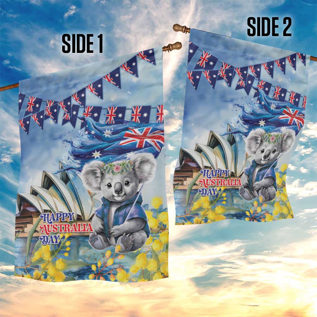 Koala Australia Day Garden Flag Proud Aussie Sydney Opera House - Vibe Hoodie Shop