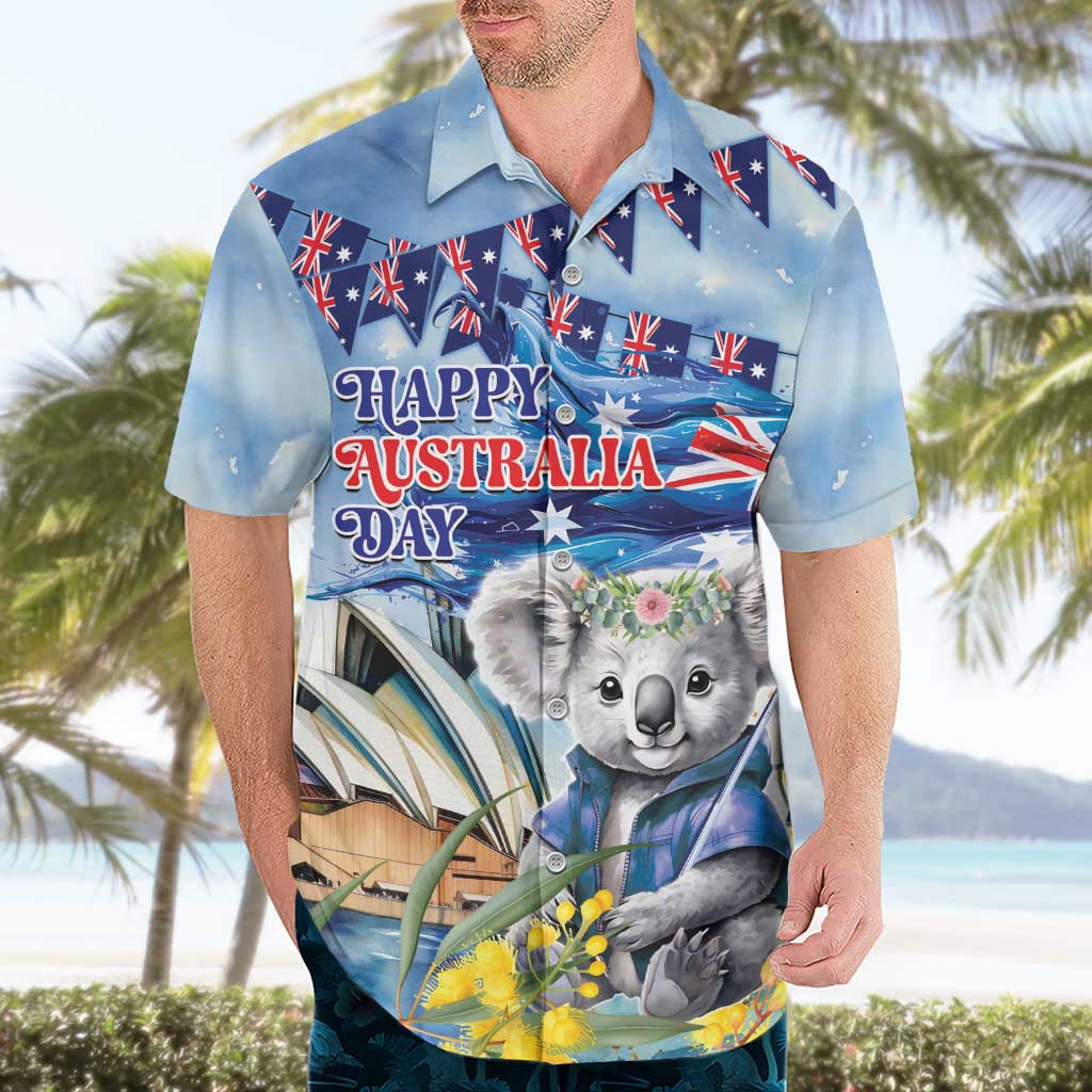 Koala Australia Day Hawaiian Shirt Proud Aussie Sydney Opera House - Vibe Hoodie Shop