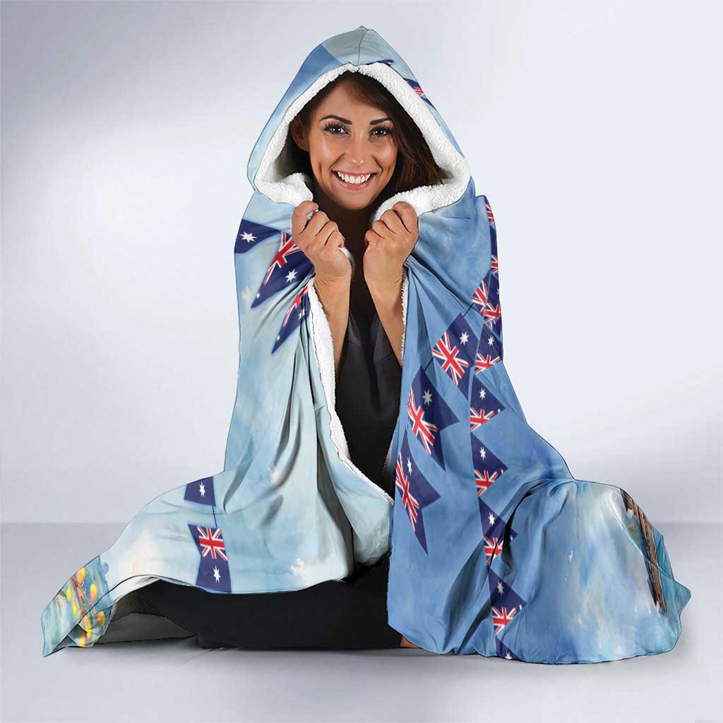 Koala Australia Day Hooded Blanket Proud Aussie Sydney Opera House