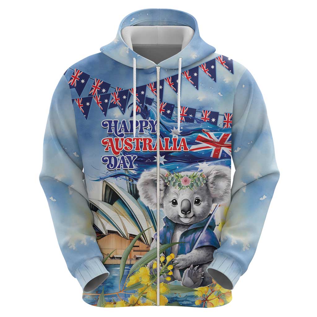 Koala Australia Day Hoodie Proud Aussie Sydney Opera House - Vibe Hoodie Shop