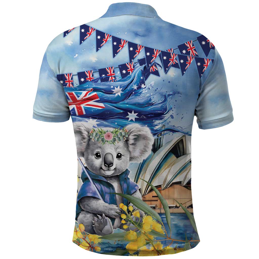 Koala Australia Day Polo Shirt Proud Aussie Sydney Opera House - Vibe Hoodie Shop