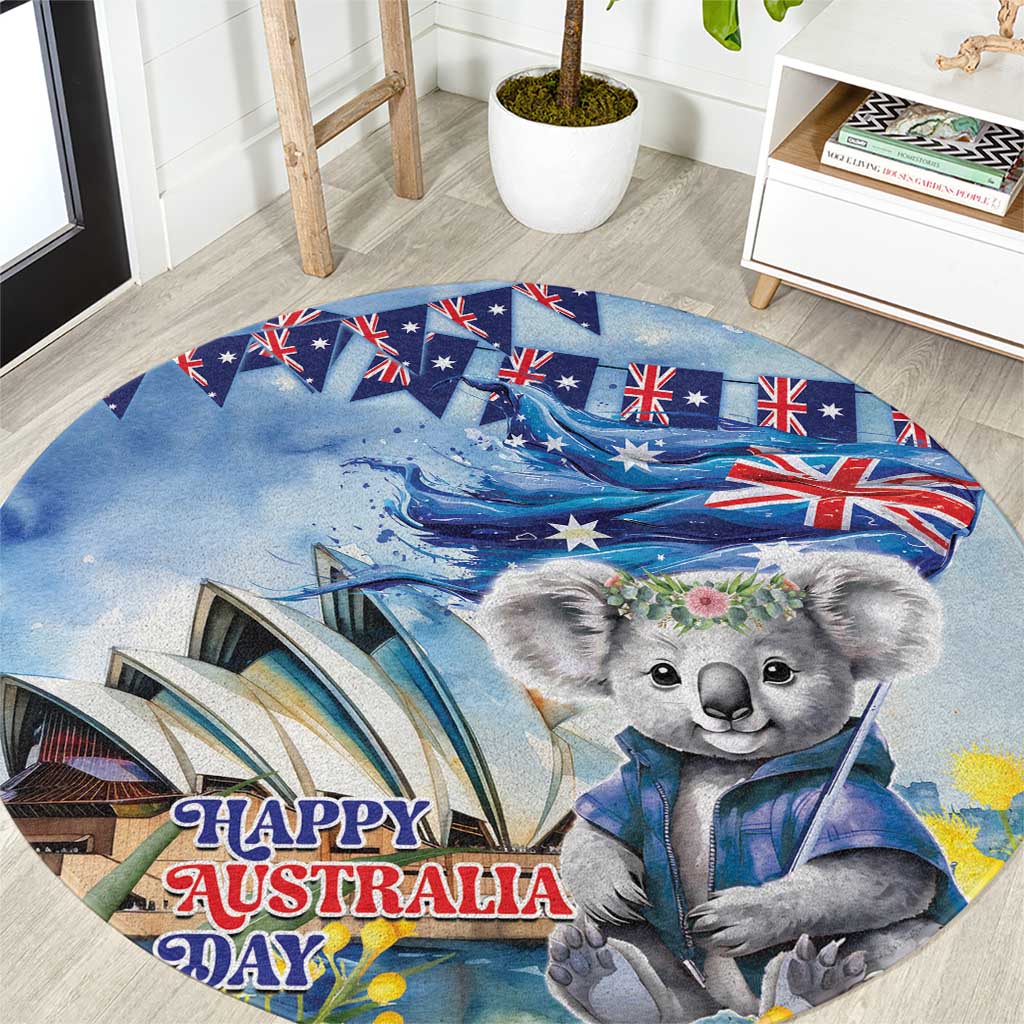 Koala Australia Day Round Carpet Proud Aussie Sydney Opera House