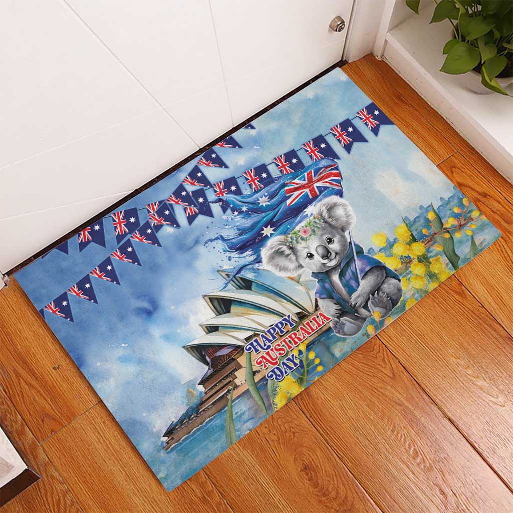 Koala Australia Day Rubber Doormat Proud Aussie Sydney Opera House